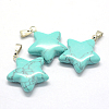 Star Dyed Synthetic Turquoise Pendants G-Q367-13-2