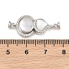 Brass Micro Pave Clear Cubic Zirconia Magnetic Clasps CU-CBA8264-06P-2