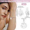 5Pcs 925 Sterling Silver Pendants STER-BBC0009-58-2