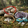 3Pcs Adjustable Chakra Natural & Synthetic Mixed Stone Round Bead Braided Bracelet Sets ZZ4943-8-3