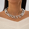 Alloy & CCB Plastic Beaded Necklaces FS-WG4655B-01-1