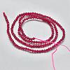 Lab Grown Red Corundum Beads Strands G-K207-01D-01-2