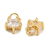 Rack Plating Brass Micro Pave Clear Cubic Zirconia Charms KK-U030-02G-2