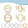 240Pcs 6 Styles Alloy Bead Frames FIND-SP0002-53-2