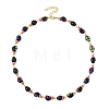 Halloween Skull Acrylic Beaded Necklaces NJEW-JN06531-3
