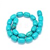 Natural Magnesite Barrel Bead Strands TURQ-E022-14B-12X8mm-2