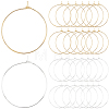 100Pcs 2 Colors 316 Surgical Stainless Steel Wine Glass Charms Rings STAS-BBC0005-95C-1