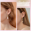 10 Pairs Bowknot Brass Leverback Earrings for Women EJEW-SC0001-91-5