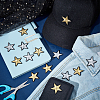 40Pcs 2 Style Star Pattern Cloth Computerized Embroidery Iron On/Sew On Patches PATC-GA0001-07-5
