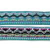 10M Ethnic Style Embroidery Polyester Ribbons OCOR-XCP0002-17-3