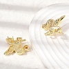 Horse Brass Stud Earrings EJEW-D352-03G-01-3