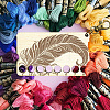  8-Position Wood Embroidery Thread Storage Trays TOOL-WH0056-023-6
