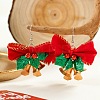 Imitation Leather & Resin Dangle Earrings FS-WG3DD99-03-1