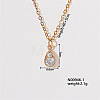 Chic Minimalist Teardrop Brass Micro Pave Cubic Zirconia Pendant Necklaces FG4743-1-1
