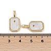 Rack Plating Brass Micro Pave Cubic Zirconia Pendants KK-U032-90G-08-3