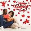Valentine's Day PVC Wall Stickers DIY-WH0228-1044-4