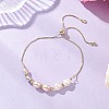 Natural Cultured Freshwater Pearl Beads Slider Bracelets BJEW-JB13410-1