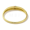 Brass Pave Colorful Cubic Zirconia Ring Bangle for Women BJEW-K246-13G-3