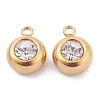 201 Stainless Steel Rhinestone Charms STAS-Z009-03B-04G-3