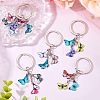 Olycraft 2 Sets Printed Alloy Enamel Keychains KEYC-OC0001-29-5