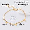 304 Stainless Steel Pave Clear Cubic Zirconia Charm Bracelets for Women EP0929-3-1