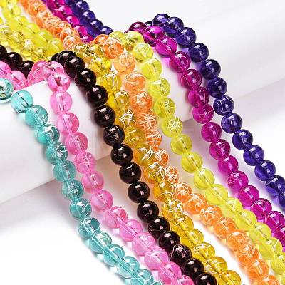 Drawbench Transparent Glass Beads Strands GLAD-Q012-8mm-M-1