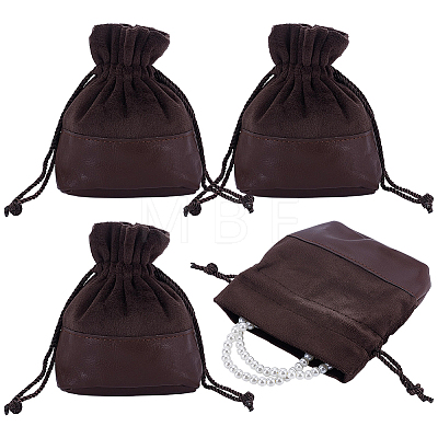 3Pcs Velvet & PU Leather Storage Bags TP-NB0001-89C-1