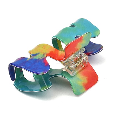 PVC Plastic Claw Hair Clips for Women Girl OHAR-D001-04-1