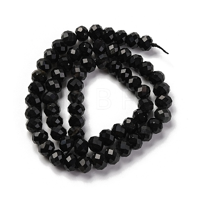 Natural Black Tourmaline Beads Strands G-K380-A06-01-1