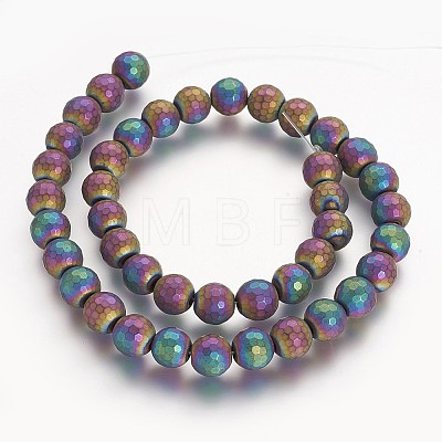 Non-magnetic Synthetic Hematite Beads Strands G-P218-09-M-1