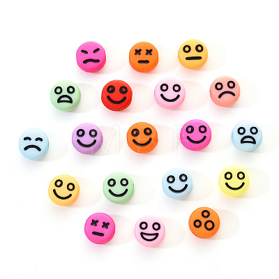 Opaque Acrylic Beads MACR-YW0001-22L-1