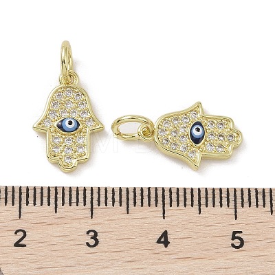 Real 18K Gold Plated Brass Micro Pave Cubic Zirconia Pendants KK-L209-065G-01-1