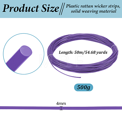 Plastic Rattan Wicker Strips DIY-WH0816-132A-1