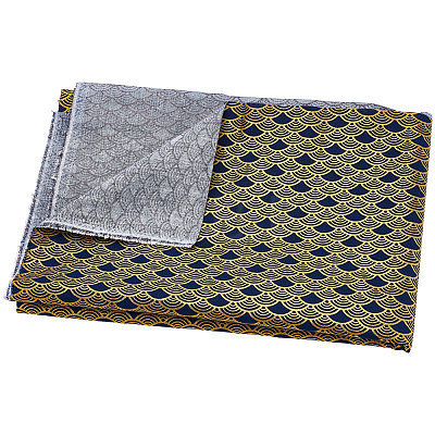 Japanese-style Cotton Fish Scale Pattern Fabric for Clothing & Decor DIY-CY0004-07-1