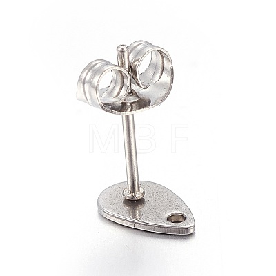 Non-Tarnish 304 Stainless Steel Stud Earring Findings X-STAS-L211-05A-P-1