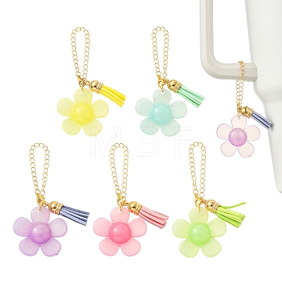 5Pcs Brass Wine Glass Charms HJEW-YW00456-1