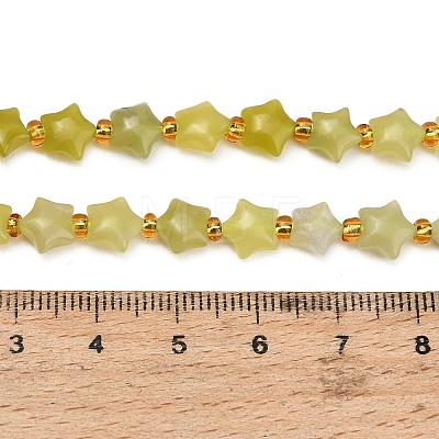 Natural Lemon Jade Beads Strands G-Z080-A26-8mm-1