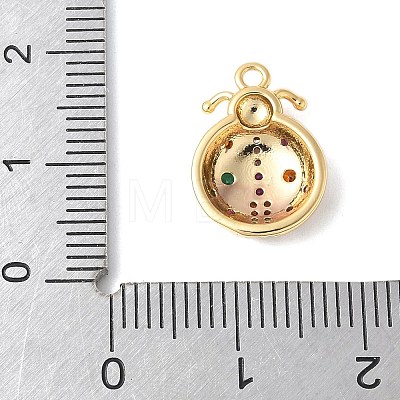 Brass Micro Pave Cubic Zirconia Pendants X-KK-U064-13G-1