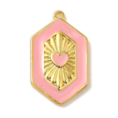 Rack Plating Brass Enamel Pendant KK-A229-31G-1