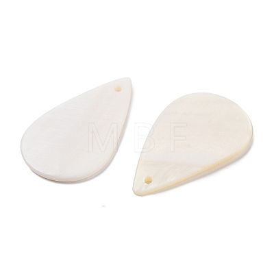 Natural Cotton Shell Pendants SHEL-D082-01C-1