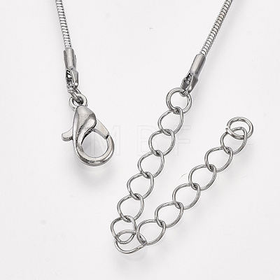 Brass Square Snake Chain Necklace Making MAK-T006-10B-B-1