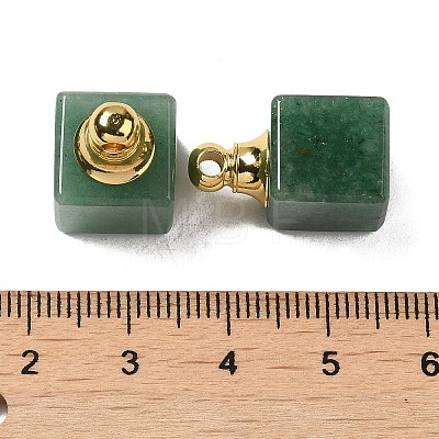 Natural Mixed Gemstone Perfume Bottle Pendants G-Z039-04G-1