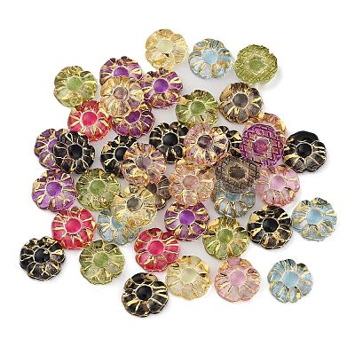 Transparent Resin Cabochons RESI-E045-10-1