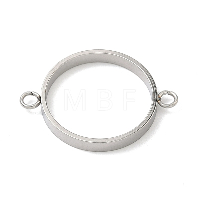 304 Stainless Steel Open Back Bezel Connector Charms STAS-B126-05E-P-1
