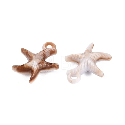 Two Tone Opaque Plastic Pendants KY-N025-50-1