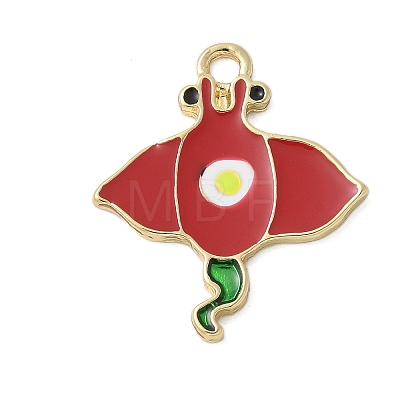 Ocean Theme Alloy Enamel Pendants ENAM-A009-02G-02-1