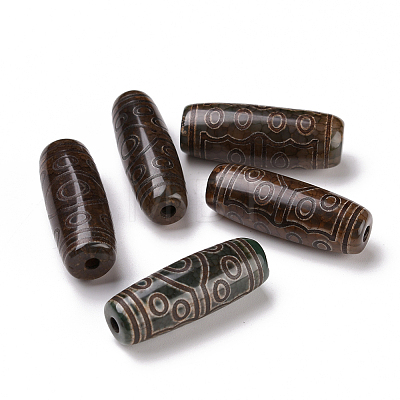 Tibetan Style dZi Beads TDZI-E004-13-1