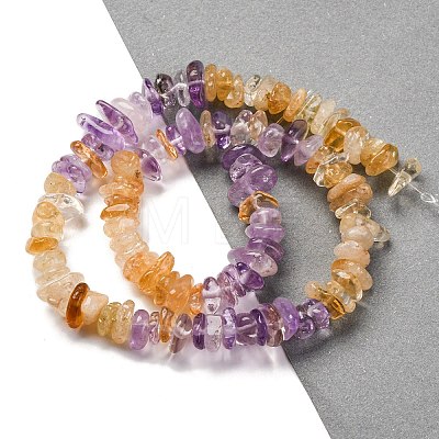 Natural Citrine & Amethyst Beads Strands G-L610-A06-B01-1