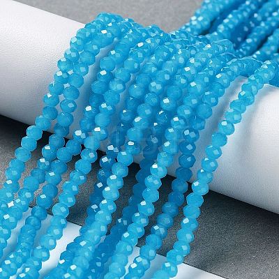 Baking Paint Imitation Jade Glass Bead Strands LS-DGLA-A034-J2MM-A13-1