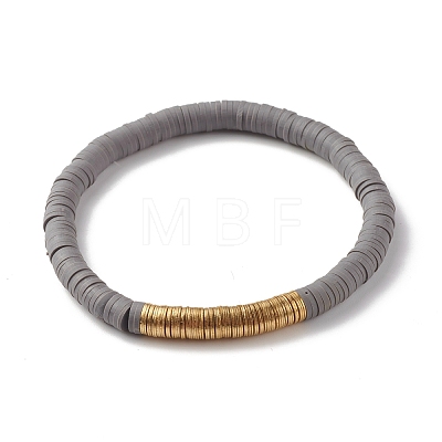 Handmade Polymer Clay Heishi Beads Stackable Stretch Bracelets Set for Women BJEW-JB07451-1